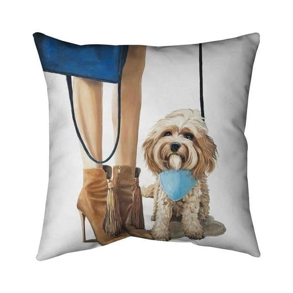 Begin Home Decor 5541-2020-FA45 20 x 20 in. Fashionable Cavoodle Dog-Double Sided Print Indoor Pillow