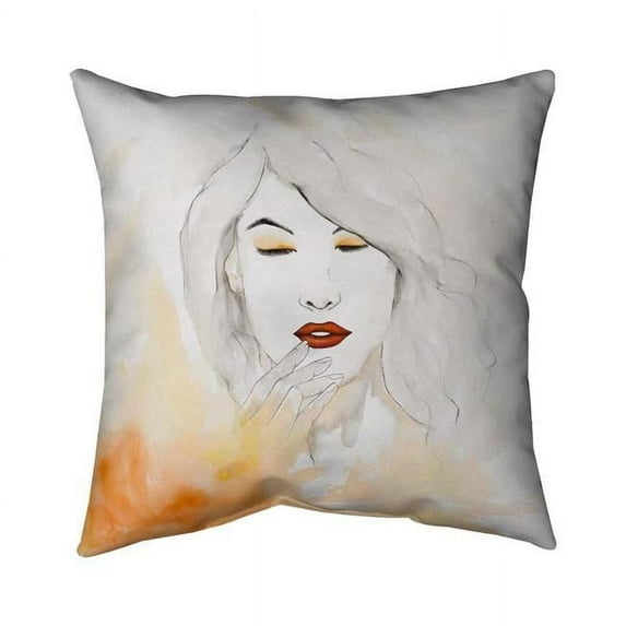 Begin Home Decor 5541-2020-FI44 20 x 20 in. Portrait In Watercolor-Double Sided Print Indoor Pillow