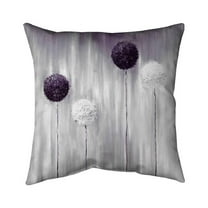 Begin Home Decor 5541-2020-FL180-1 20 x 20 in. Purple Allium Flowers-Double Sided Print Indoor Pillow