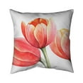 thumbnail image 1 of Begin Home Decor 5541-2020-FL247 20 x 20 in. Three Tulips Closeup-Double Sided Print Indoor Pillow, 1 of 1