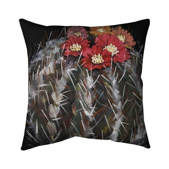 Begin Home Decor 5541-2020-FL321 20 x 20 in. Mammillaria Cactus In Bloom-Double Sided Print Indoor Pillow