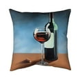 thumbnail image 1 of Begin Home Decor 5541-2020-GA73 20 x 20 in. Bottle of Bourgogne with Whine Glass-Double Sided Print Indoor Pillow, 1 of 1