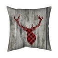 thumbnail image 1 of Begin Home Decor 5541-2020-HO16 20 x 20 in. Wood & Deer-Double Sided Print Indoor Pillow, 1 of 1
