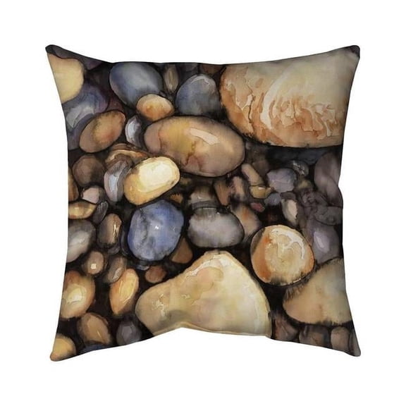 Begin Home Decor 5541-2020-LA149 20 x 20 in. Small Pebbles-Double Sided Print Indoor Pillow