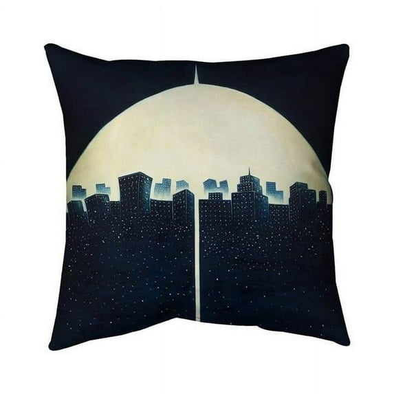 Begin Home Decor 5541-2020-MI38 20 x 20 in. A City Under A Umbrellas-Double Sided Print Indoor Pillow