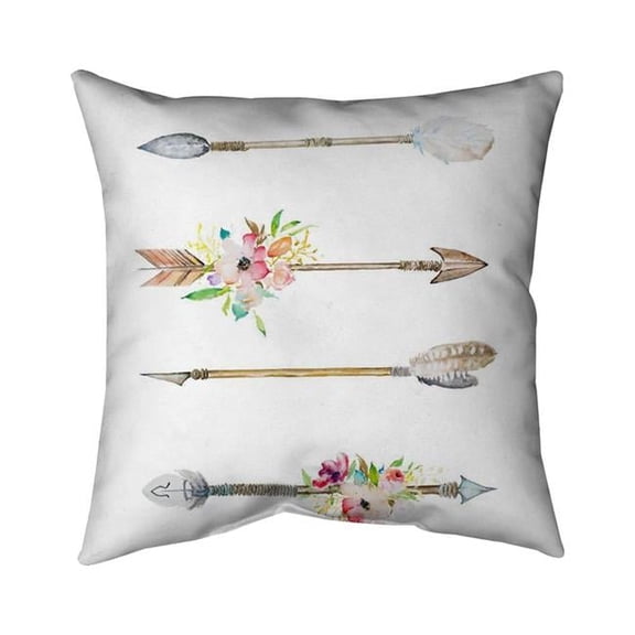 Begin Home Decor 5541-2020-MI90 20 x 20 in. Fl Plus Ches Et Fleurs-Double Sided Print Indoor Pillow