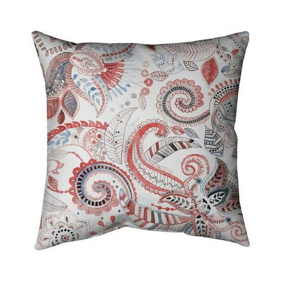 Begin Home Decor 5541-2020-PA3-1 20 x 20 in. Paisley Pattern-Double Sided Print Indoor Pillow