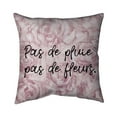 thumbnail image 1 of Begin Home Decor 5541-2020-QU27-1 20 x 20 in. Pas De Pluie Pas De Fleurs-Double Sided Print Indoor Pillow, 1 of 1