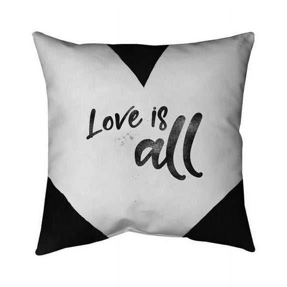 Begin Home Decor 5541-2020-QU29 20 x 20 in. Love Is All-Double Sided Print Indoor Pillow