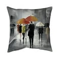 thumbnail image 1 of Begin Home Decor 5541-2020-ST1 20 x 20 in. Street Scene with Umbrellas-Double Sided Print Indoor Pillow, 1 of 1