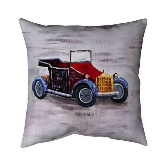 Begin Home Decor 5541-2020-TR18 20 x 20 in. Vintage Toy Car-Double Sided Print Indoor Pillow