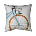 thumbnail image 1 of Begin Home Decor 5541-2020-TR31 20 x 20 in. Orange & Blue Bike-Double Sided Print Indoor Pillow, 1 of 1