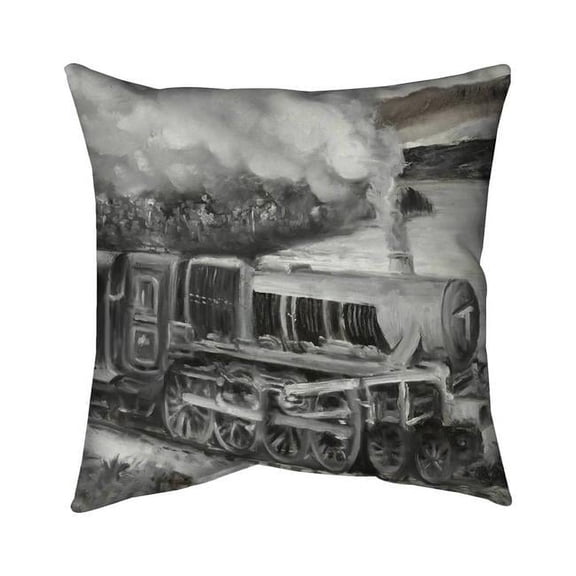 Begin Home Decor 5541-2020-TR50 20 x 20 in. Vintage Passenger Locomotive-Double Sided Print Indoor Pillow