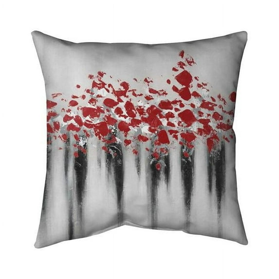 Begin Home Decor 5541-2626-AB34-1 26 x 26 in. Little Peas Red-Double Sided Print Indoor Pillow