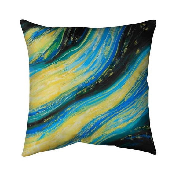Begin Home Decor 5541-2626-AB41 26 x 26 in. Liquid Magic Wave-Double Sided Print Indoor Pillow