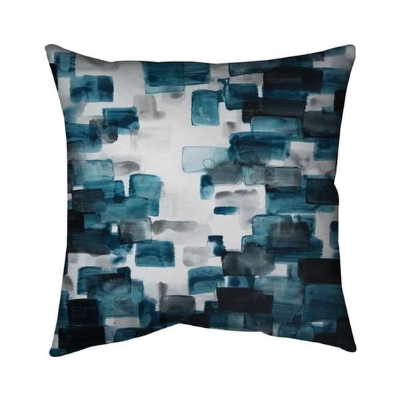 Begin Home Decor 5541-2626-AB57 26 x 26 in. Turquoise & Grey Shapes-Double Sided Print Indoor Pillow