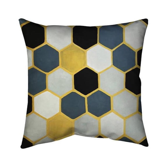 Begin Home Decor 5541-2626-AB60 26 x 26 in. Blue Cells-Double Sided Print Indoor Pillow