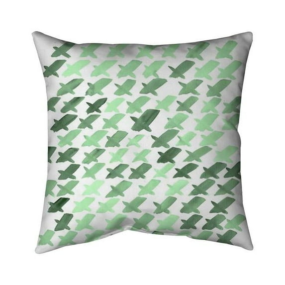Begin Home Decor 5541-2626-AB70-2 26 x 26 in. Green Pattern X-Double Sided Print Indoor Pillow