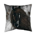 thumbnail image 1 of Begin Home Decor 5541-2626-AN123-1 26 x 26 in. Dark Brown Horse-Double Sided Print Indoor Pillow, 1 of 1