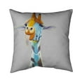 thumbnail image 1 of Begin Home Decor 5541-2626-AN179-1 26 x 26 in. Funny Giraffe-Double Sided Print Indoor Pillow, 1 of 1