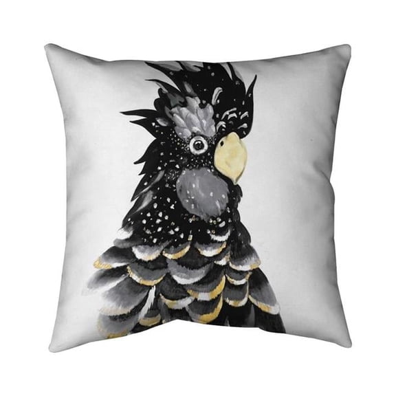 Begin Home Decor 5541-2626-AN240-1 26 x 26 in. Red-Tailed Cockatoo Parrot-Double Sided Print Indoor Pillow
