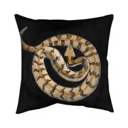 Begin Home Decor 5541-2626-AN281 26 x 26 in. Southern Timber Rattlesnake-Double Sided Print Indoor Pillow
