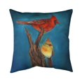 thumbnail image 1 of Begin Home Decor 5541-2626-AN323 26 x 26 in. Birds on A Branch-Double Sided Print Indoor Pillow, 1 of 1