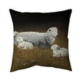 thumbnail image 1 of Begin Home Decor 5541-2626-AN509 26 x 26 in. Sheep & Lambs-Double Sided Print Indoor Pillow, 1 of 1