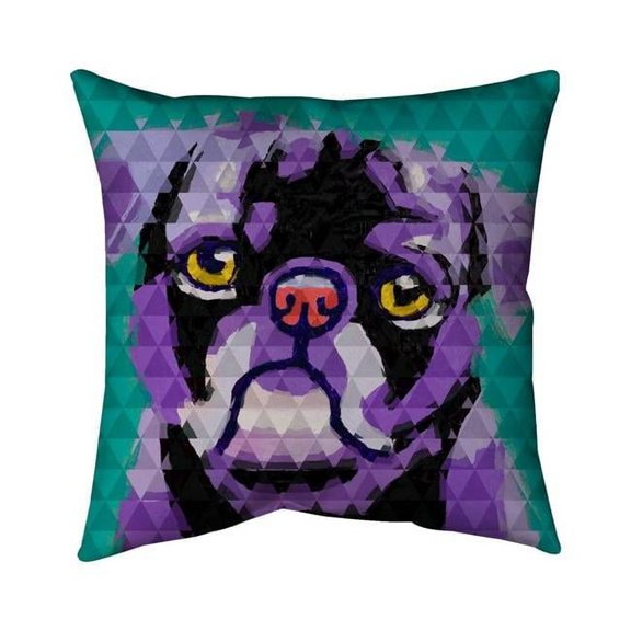 Begin Home Decor 5541-2626-AN82 26 x 26 in. Geometric Pug-Double Sided Print Indoor Pillow