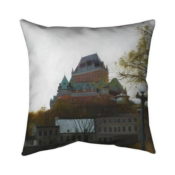 Begin Home Decor 5541-2626-AR17 26 x 26 in. Le Chgteau De Frontenac In Autumn-Double Sided Print Indoor Pillow
