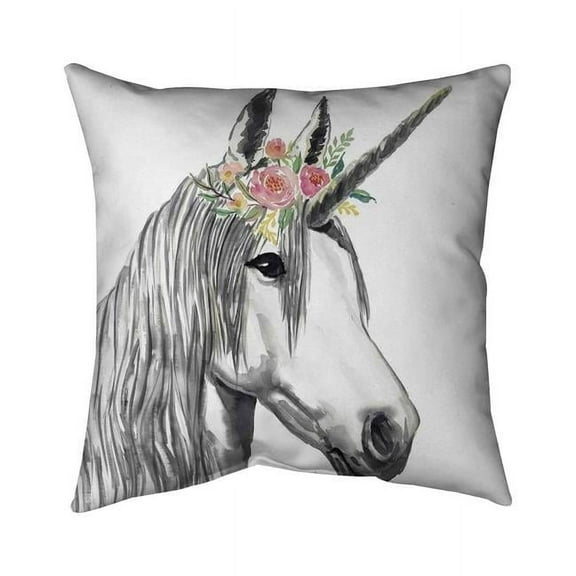 Begin Home Decor 5541-2626-CH11 26 x 26 in. Unicorn-Double Sided Print Indoor Pillow