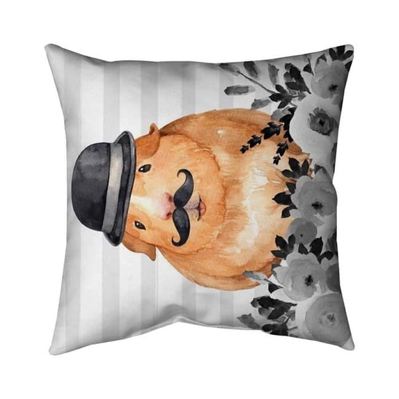 Begin Home Decor 5541-2626-CH6 26 x 26 in. Guinea Pig Detective-Double Sided Print Indoor Pillow