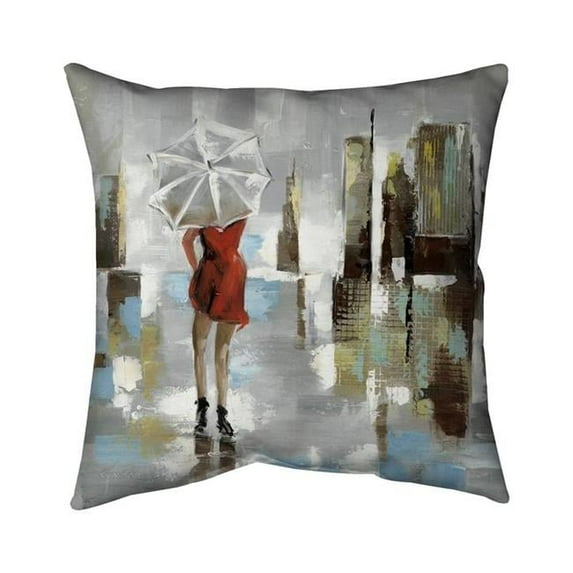 Begin Home Decor 5541-2626-CI20 26 x 26 in. Red Dress Woman-Double Sided Print Indoor Pillow