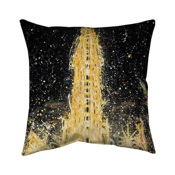 Begin Home Decor 5541-2626-CI304 26 x 26 in. Abstract Flatiron Building-Double Sided Print Indoor Pillow