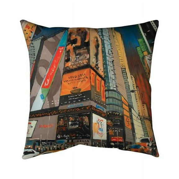 Begin Home Decor 5541-2626-CI344 26 x 26 in. Illuminated New York City Street-Double Sided Print Indoor Pillow