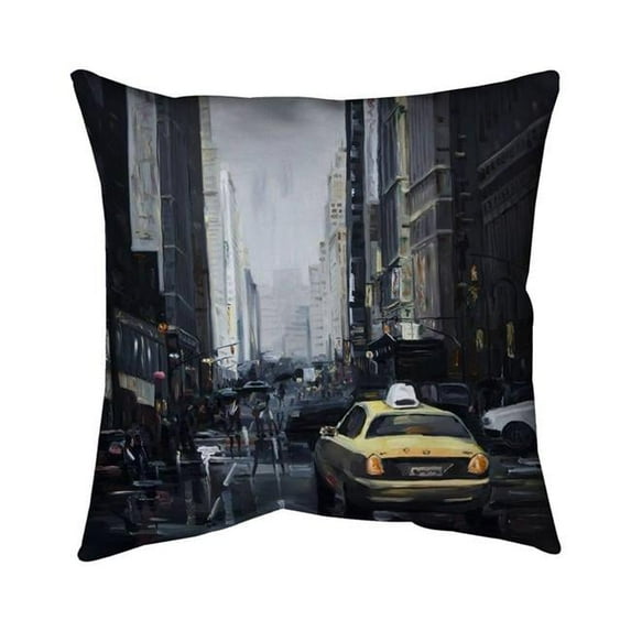 Begin Home Decor 5543-2626-CI374 26 x 26 in. New York in the Dark-Double Sided Print Indoor Pillow Cover