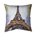 thumbnail image 1 of Begin Home Decor 5541-2626-CI46 26 x 26 in. Abstract Paint Splash Eiffel Tower-Double Sided Print Indoor Pillow, 1 of 1