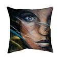 thumbnail image 1 of Begin Home Decor 5541-2626-FI26 26 x 26 in. Colorful Woman Face-Double Sided Print Indoor Pillow, 1 of 1