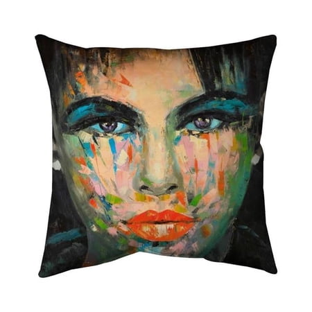 Begin Home Decor 5541-2626-FI40 26 x 26 in. Abstract Portrait-Double Sided Print Indoor Pillow