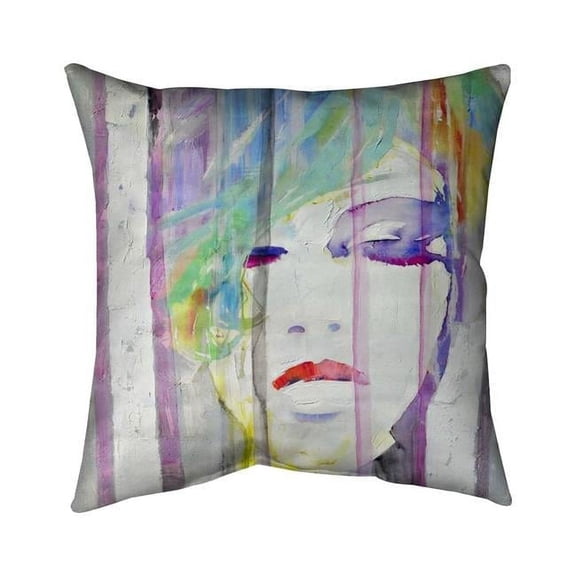 Begin Home Decor 5541-2626-FI6 26 x 26 in. Abstract Colorful Portrait-Double Sided Print Indoor Pillow