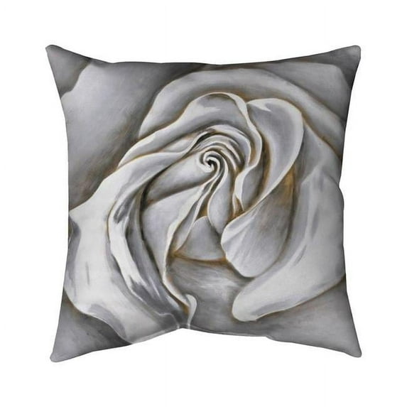 Begin Home Decor 5541-2626-FL12 26 x 26 in. White Rose Delicate-Double Sided Print Indoor Pillow