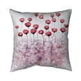 thumbnail image 1 of Begin Home Decor 5541-2626-FL171-1 26 x 26 in. Pink Flowers with Paint Splash-Double Sided Print Indoor Pillow, 1 of 1