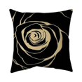 thumbnail image 1 of Begin Home Decor 5541-2626-FL223 26 x 26 in. Black Rose-Double Sided Print Indoor Pillow, 1 of 1