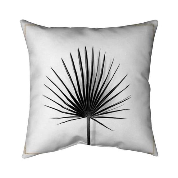 Begin Home Decor 5541-2626-FL303-1 26 x 26 in. Cabbage Palm Leaf with Gold Lines-Double Sided Print Indoor Pillow