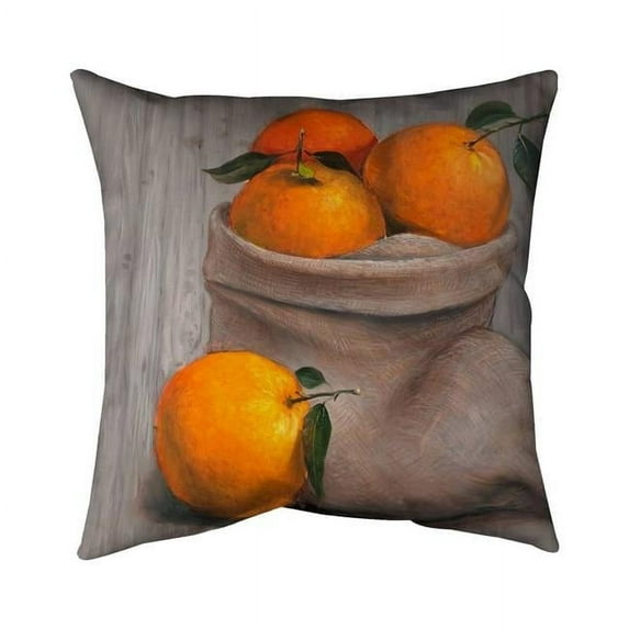 Begin Home Decor 5541-2626-GA63 26 x 26 in. Bag of Oranges-Double Sided Print Indoor Pillow