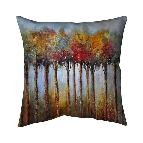Begin Home Decor 5541-2626-LA12 26 x 26 in. Colorful Leaves Trees-Double Sided Print Indoor Pillow