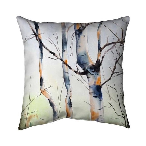 Begin Home Decor 5541-2626-LA133 26 x 26 in. Three Small Birch Trees-Double Sided Print Indoor Pillow