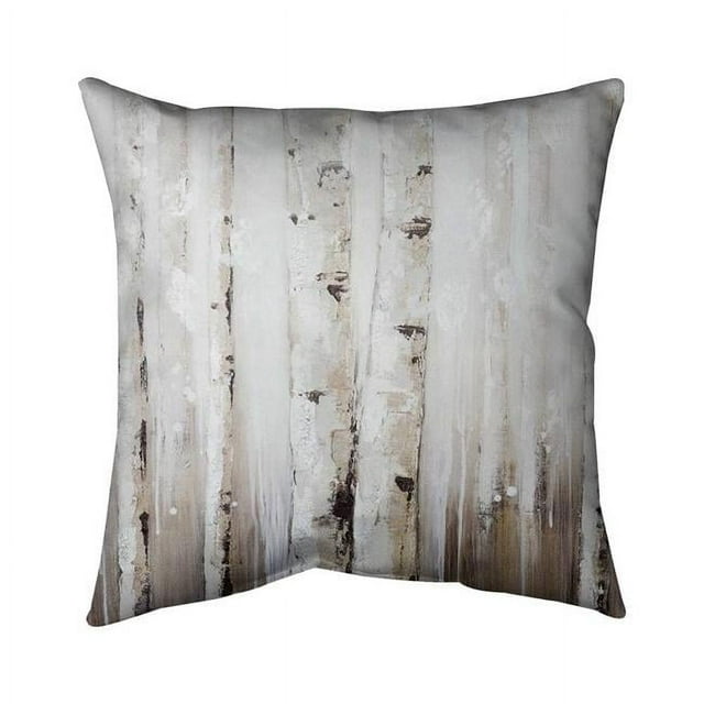 Begin Home Decor 5541-2626-LA19 26 x 26 in. Abstract White Birches-Double Sided Print Indoor Pillow