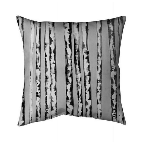Begin Home Decor 5541-2626-LA52-2 26 x 26 in. Birches Black & White-Double Sided Print Indoor Pillow