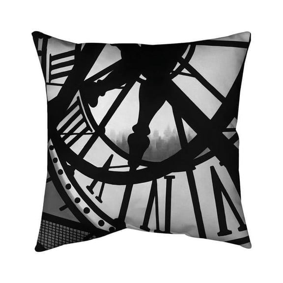 Begin Home Decor 5541-2626-MI68 26 x 26 in. Giant Clock In Orsay Museum-Double Sided Print Indoor Pillow